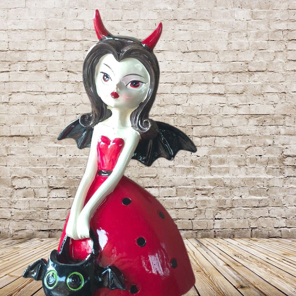 Bella Lux Retro Style Halloween Devil Bat Girl Decor Wings Purse